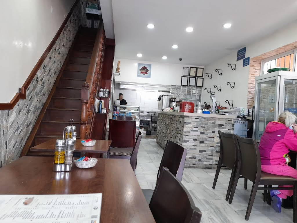 Inside Rock Fish & Chips restaurant